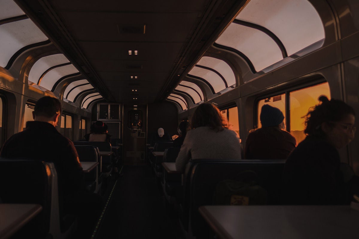 The scenic beauty of Glacier is not lost on the train, thanks to these amazing viewing cars. 